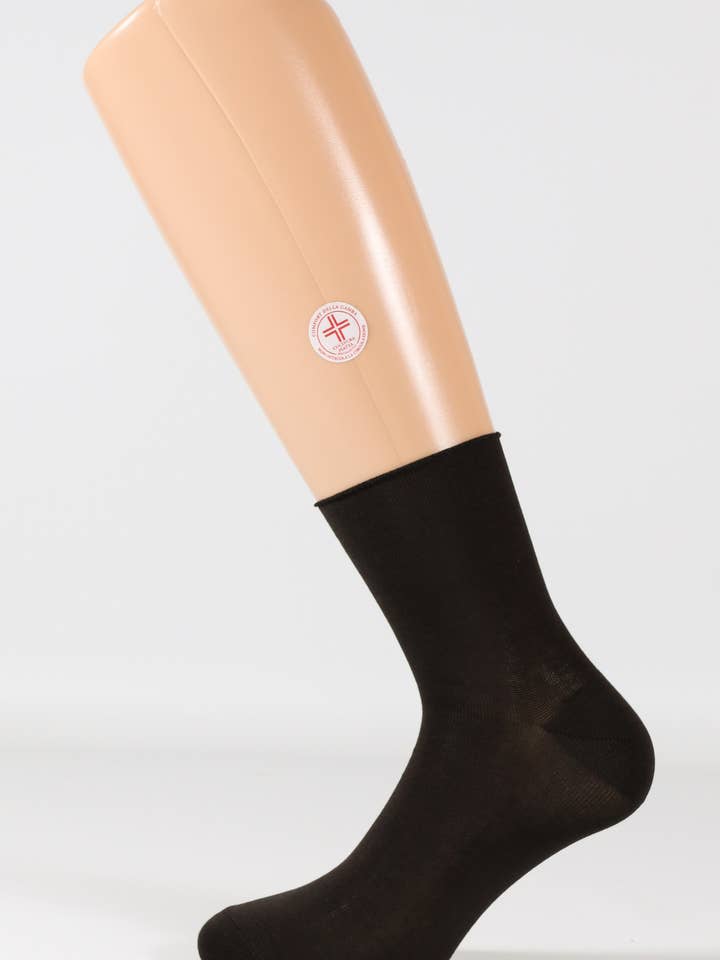 men's sanitary socks laser cut cuff for wholesale by Calze Yemega