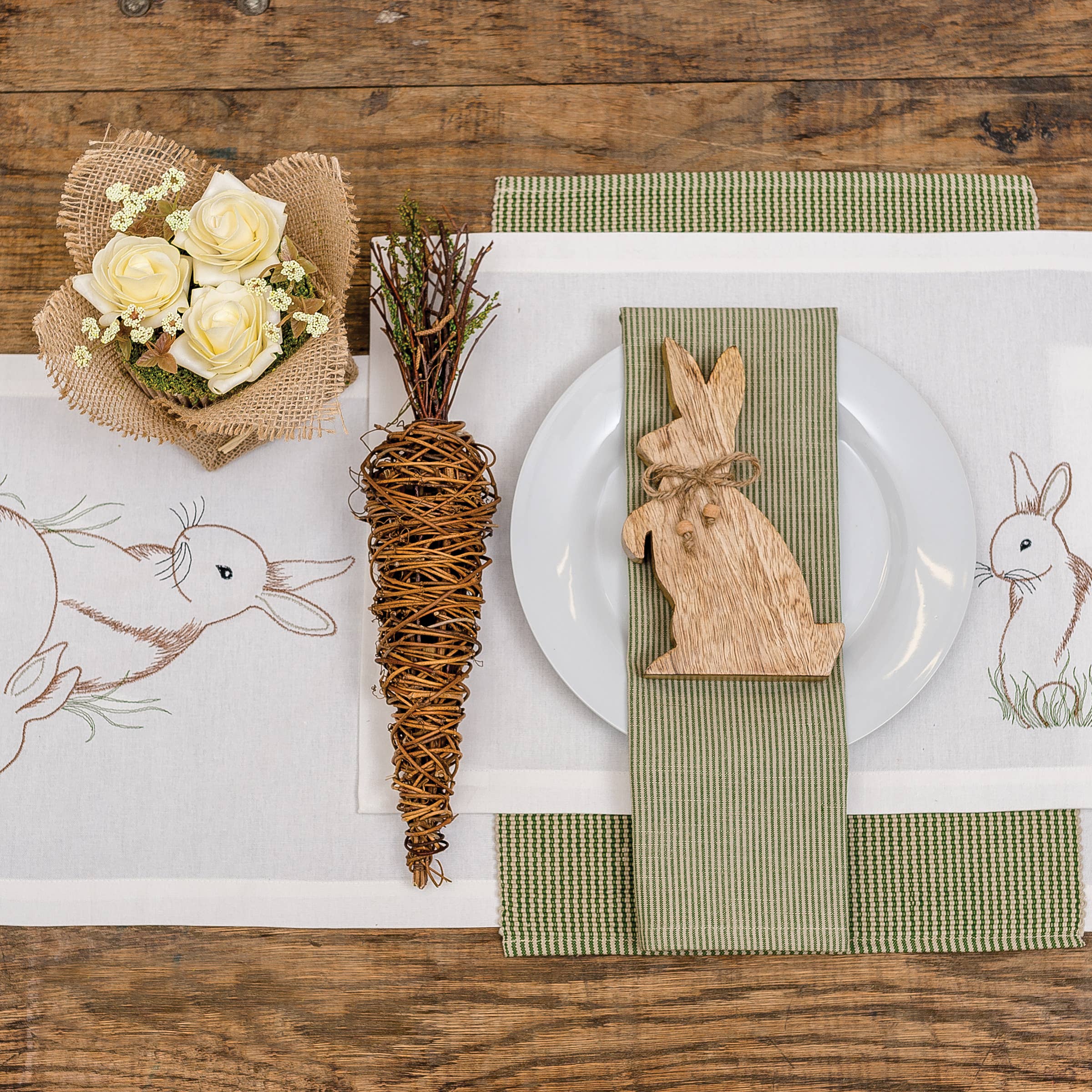 C&F Home - Vente Fleurs artificielles - Vente : décoration de table en forme de fleur artificielle en forme de rose blanche1