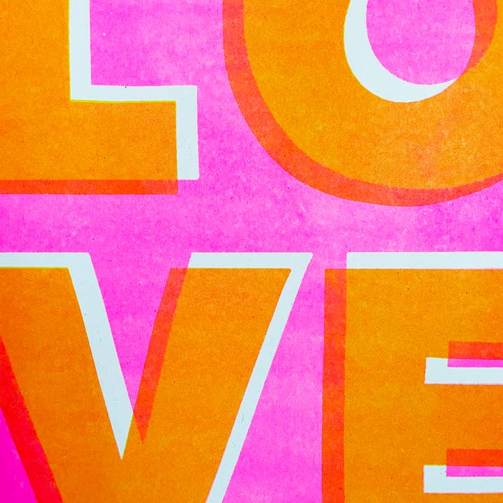 House Of Payne - Wholesale Art Print - LOVE Pink Wall Art | Colourful Home Decor | A4 Art Print
1