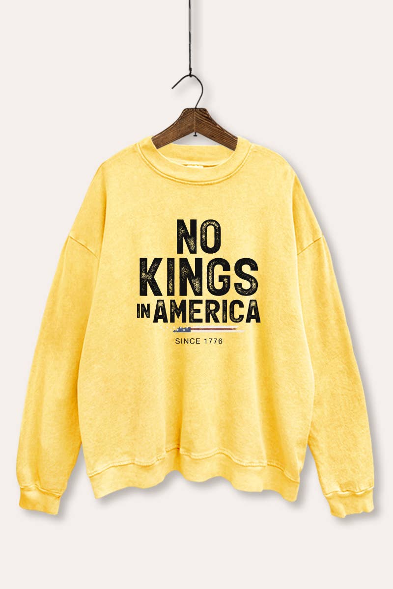 VINTAGE POINT USA - Wholesale Graphic Sweatshirt - Women's - NO KINGS IN AMERICA MINERAL WASH GRAPHIC SWEATSHIRT2