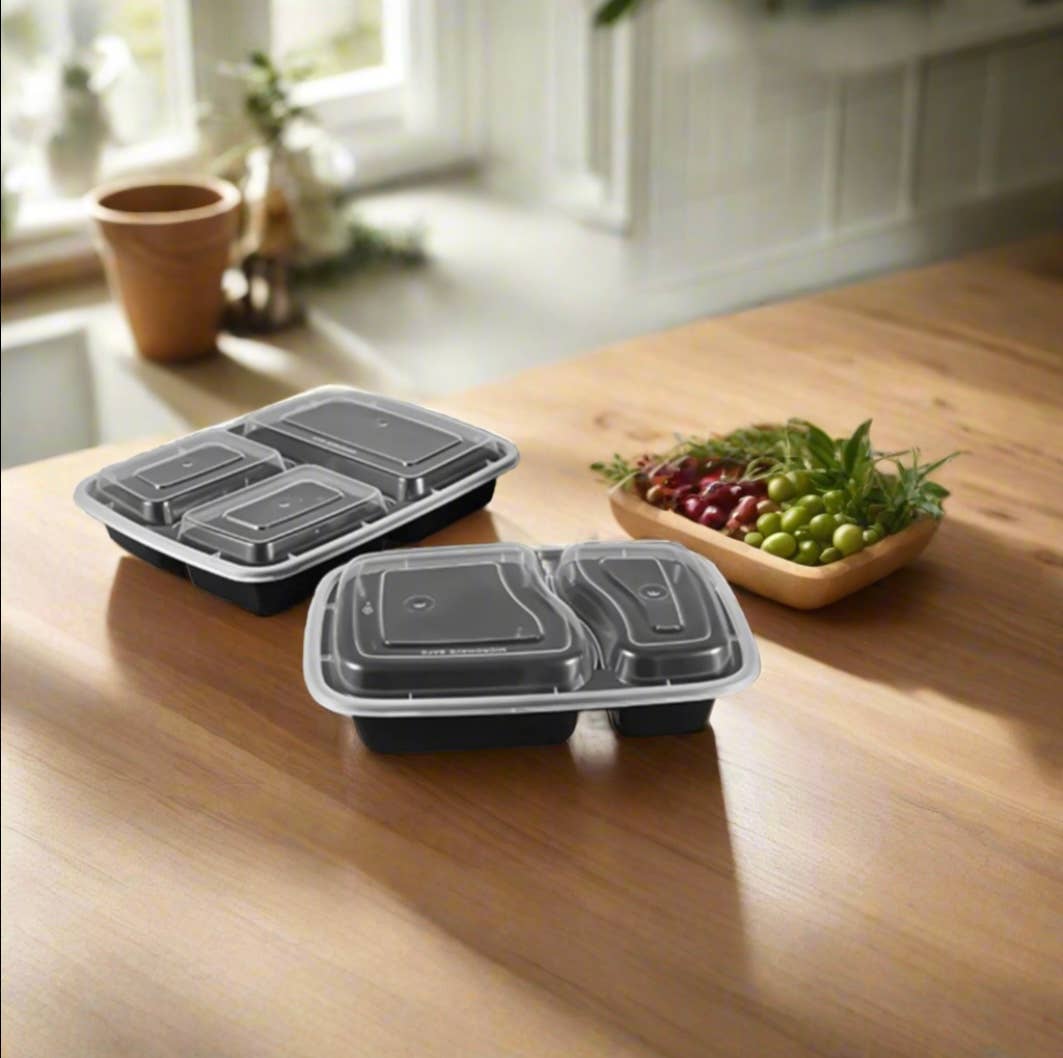 GW Restaurant Supplies - Wholesale DIY food kit - Restaurant Quality 2 Compartment Plastic Tray 32 oz,150 Ct