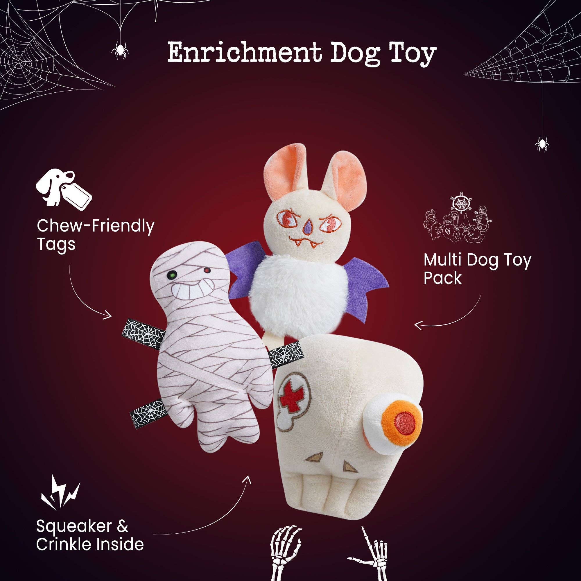 Nocciola – Großhandel Plüschtier – Hund – 10 STK Halloween-Hundespielzeug-Sparpaket5