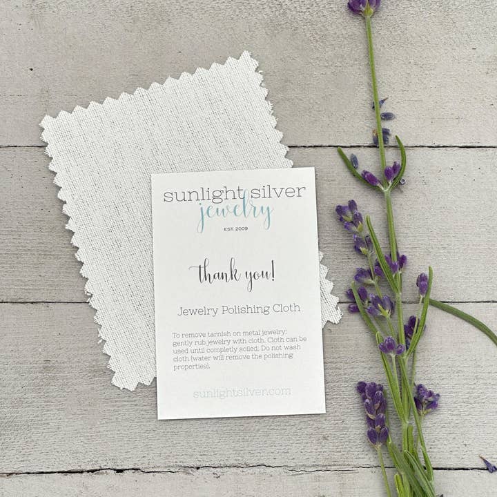 Tissu à polir en argent pour bijoux pour la vente par Sunlight Silver Jewelry