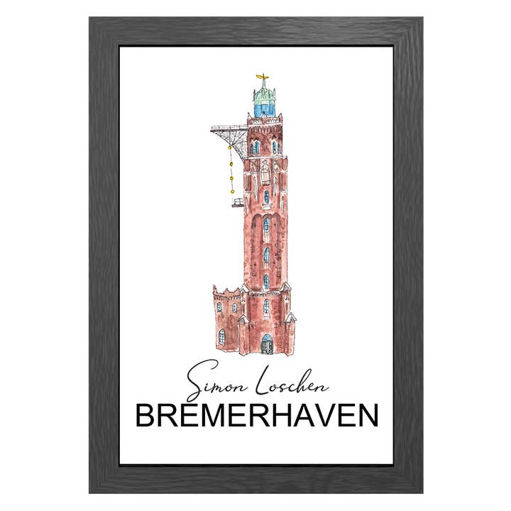 A3 Poster Simon Loschen Lighthouse in Frame for wholesale by JOYIN