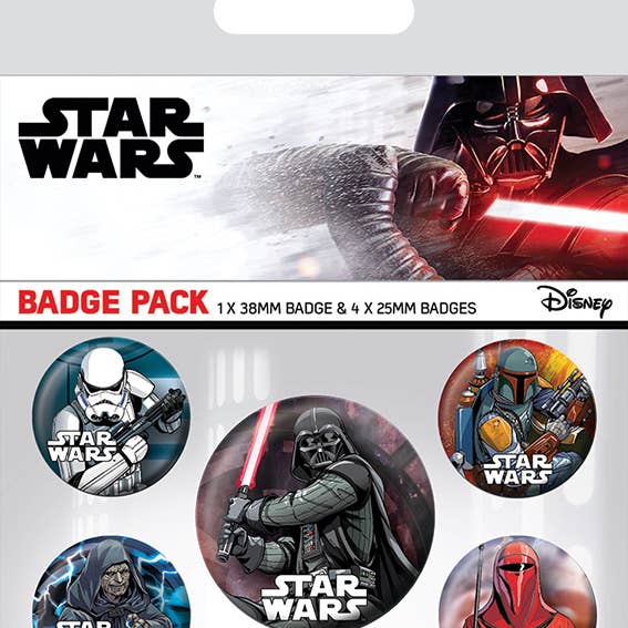 Star Wars (Dark Side) Badge Pack for wholesale by Pyramid International