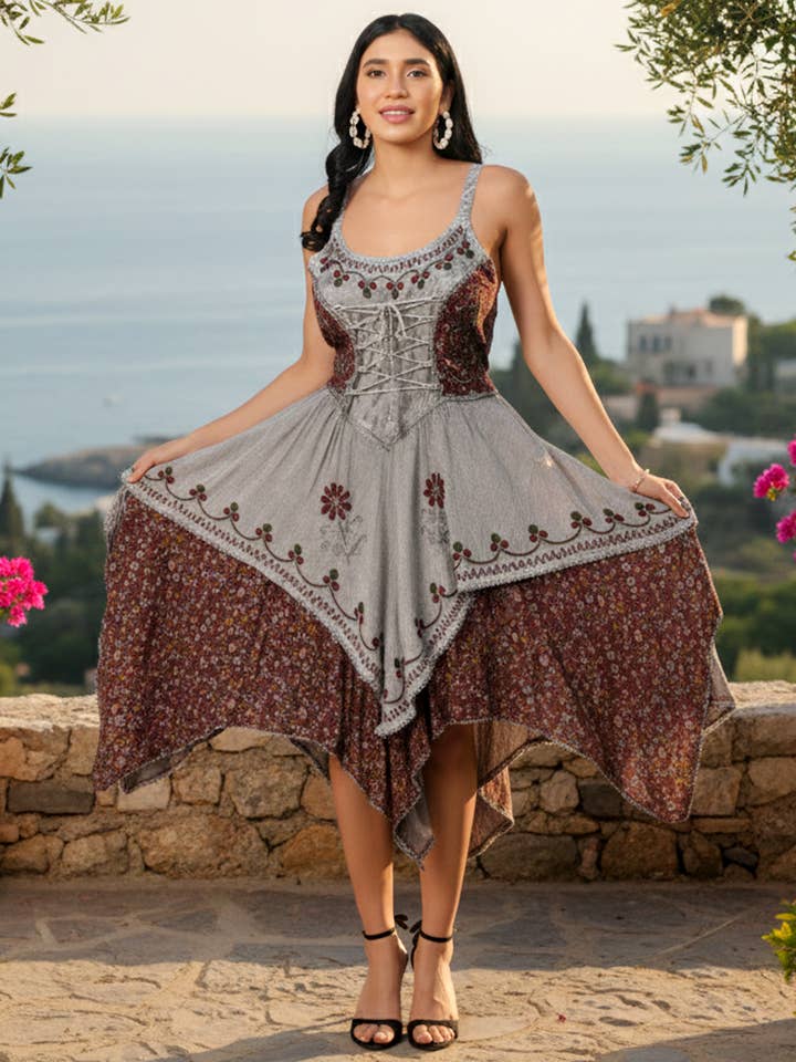 Kvinder Lommetørklæde kant Broderi Fit & Flare Kjole Mix Lot for engroshandel hos Wevez