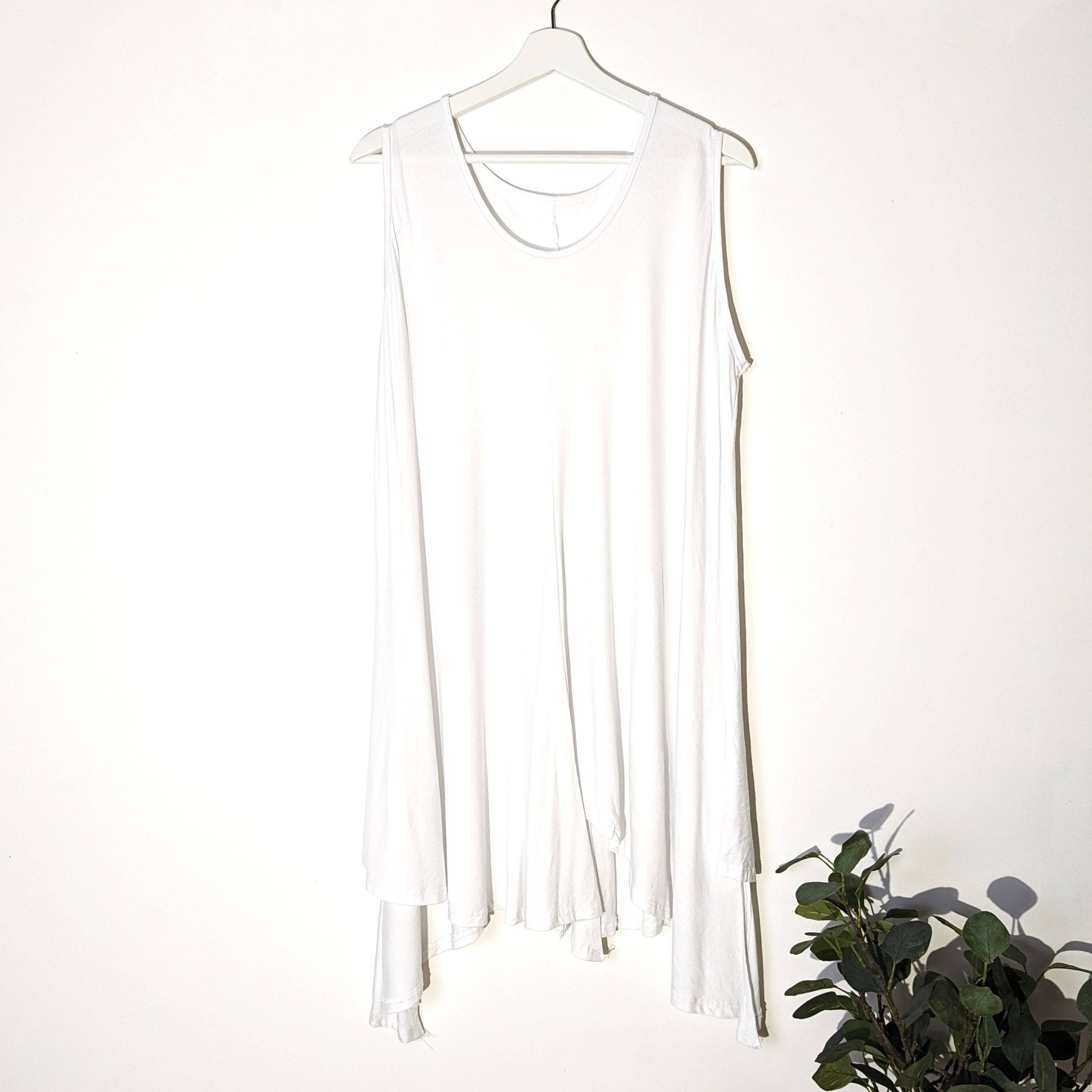 Tempest Designs - Wholesale Outerwear Vest - Women's - Roomy asymmetric hem layering long vest (L-XL)5