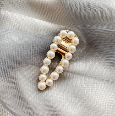 Rainbow Unicorn Birthday Surprise - Wholesale Hair Clip - Women's - Pearl Triangle Hair Clip – Faux Pearls alligator clip1