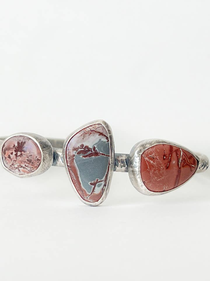 Zilveren Rhyoliet Manchetarmband voor wholesale door Silver Coast Designs