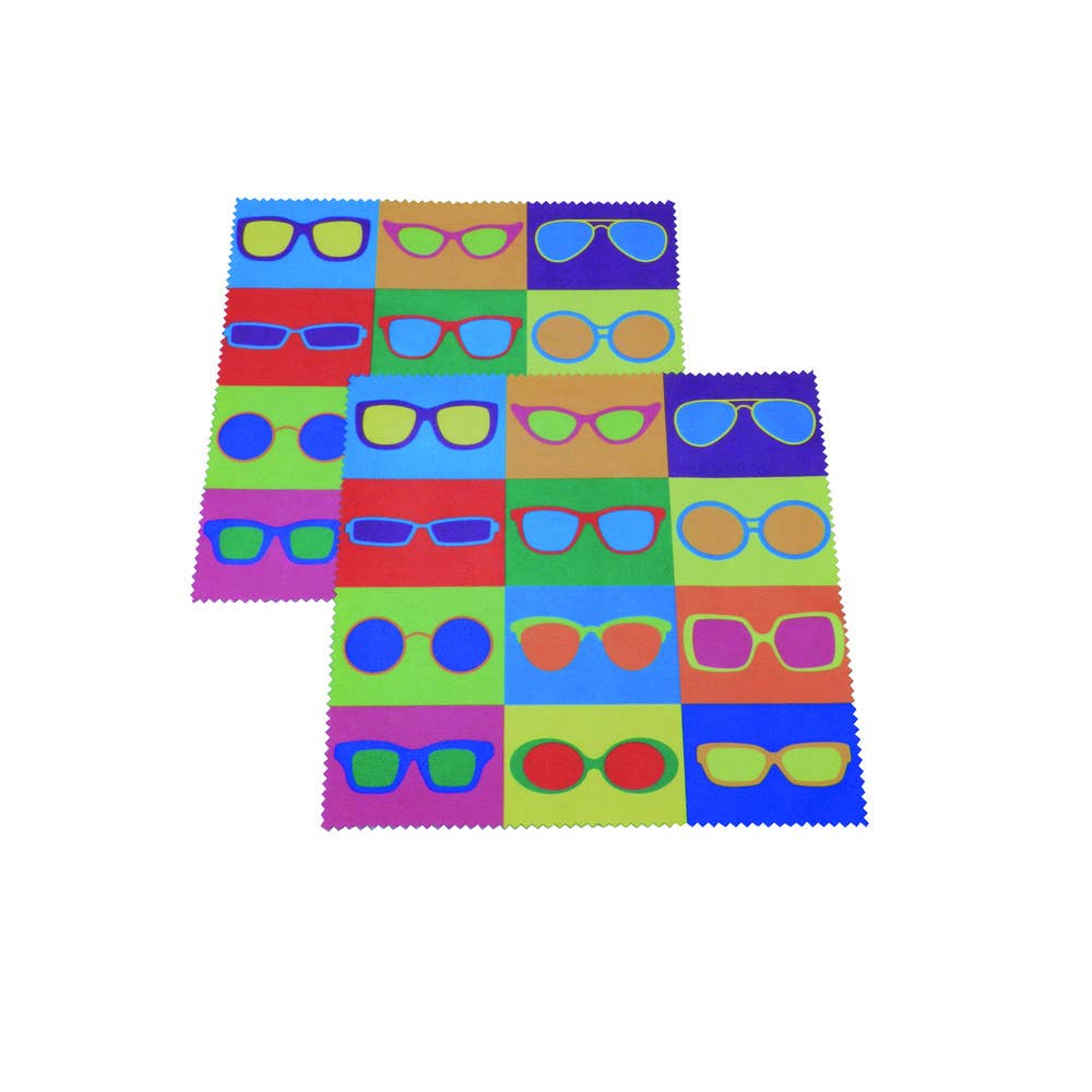 I Heart Eyewear - Wholesale Cleaning Cloth - Sunnies Pattern Microfiber Cleaning Cloths 0