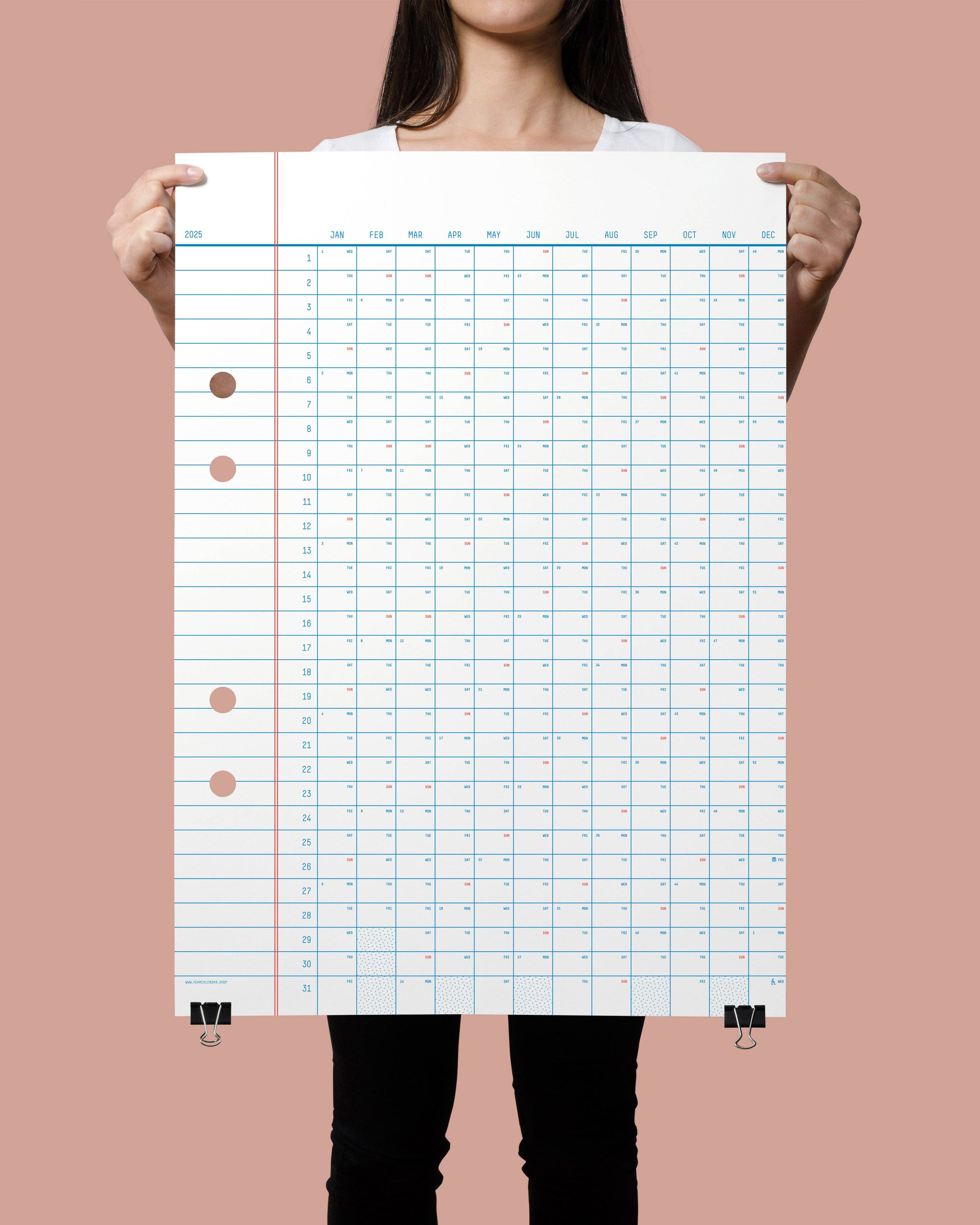 Yearcalendar - Wholesale Calendar - 2025 Classic Calendar 50x70cm