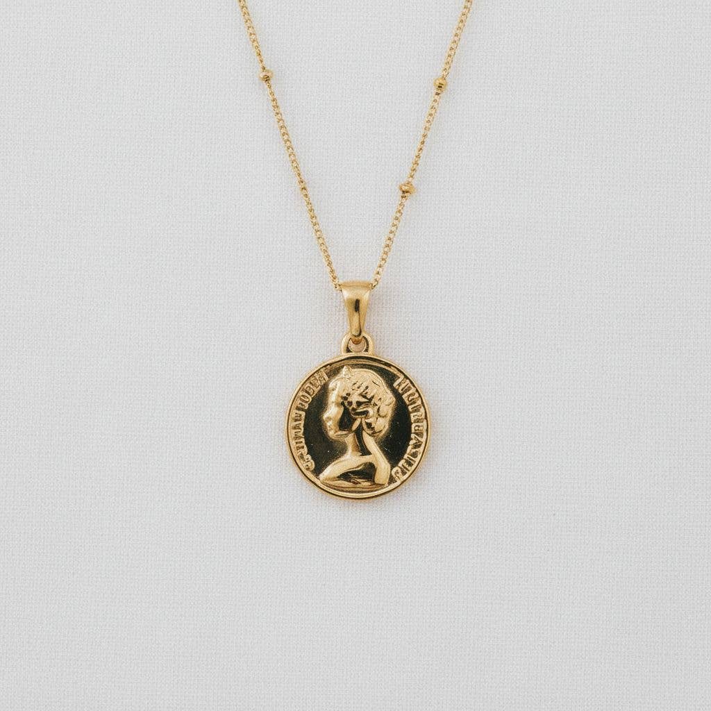 paperln - Wholesale Pendant/Charm Necklace - Classic Portrait Coin Pendant Necklace0