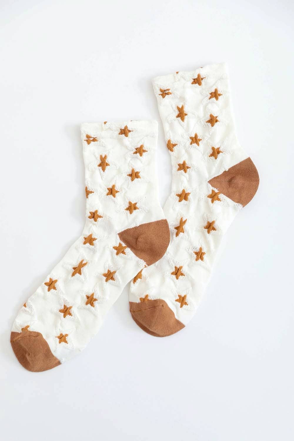 Leto Accessories - Wholesale Socks - Women's - Eco-Friendly Star Design Organic Socks 🌟2