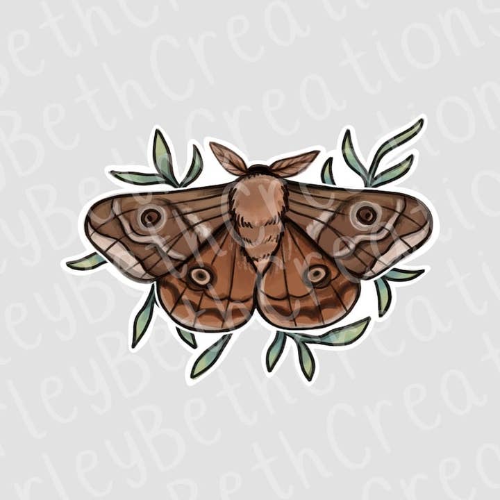 Moth Sticker | Waterproof Sticker for wholesale by CarleyBethCreations