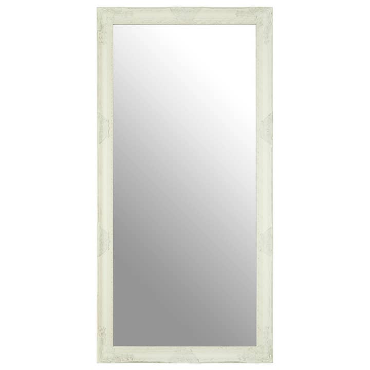 Zelma White/Brushed Gold Finish Wall Mirror for wholesale by Interiors by Premier