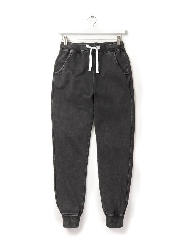 Little Bipsy - Wholesale Lounge Sweatpants/Joggers - Women's - Adult Acid Wash Jogger - Black