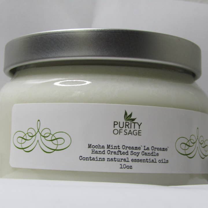 Purity of Sage - Wholesale Jar/Filled Candle - Mocha Mint Creame 'La Creame'1
