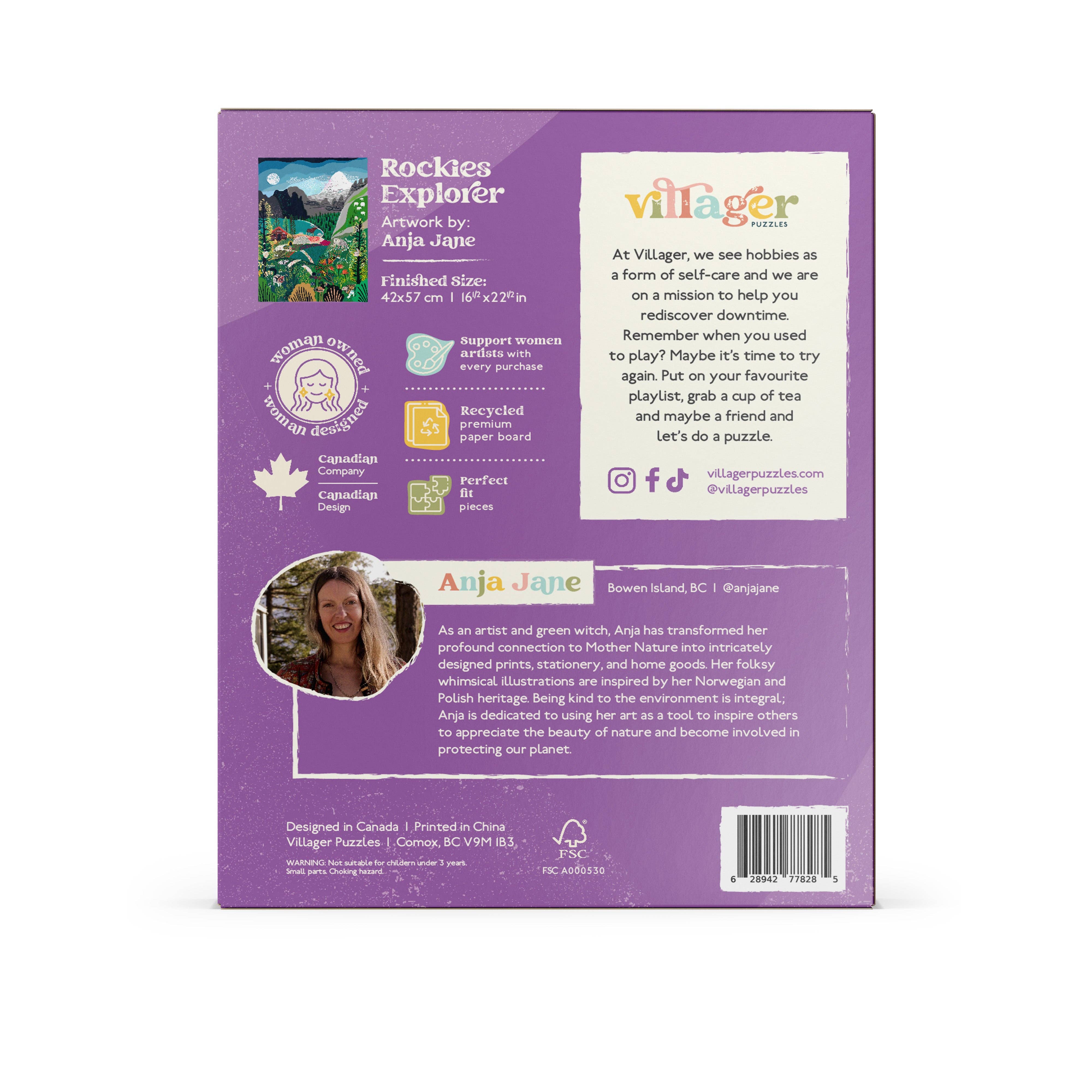 Villager Puzzles - Wholesale Puzzle - Adult - Rockies Explorer 500-Piece Puzzle | Designed in BC Canada2