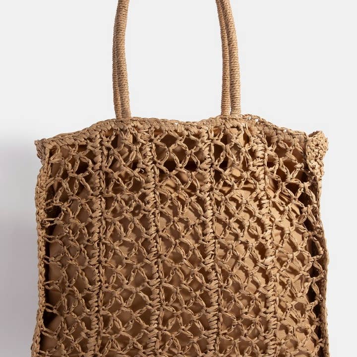 Collections by Fame Accessories - Wholesale Tote Bag - Women's - Intricate Braided Tote Bag0