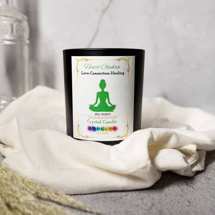 Amara Candles - Wholesale Jar/Filled Candle - 7 Chakra Crystal Healing Woodwick Soy Candles6