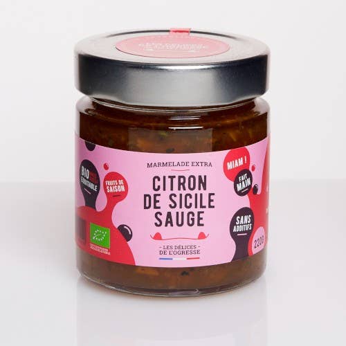 Bio Extra Zitronen-Salbei-Konfitüre aus Sizilien für den Großhandel von Les Délices de l'Ogresse