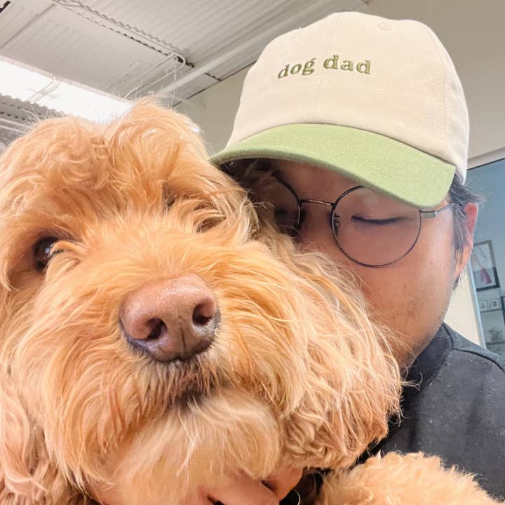 2-Tone Dog Dad Hat for wholesale by Lucy & Co.