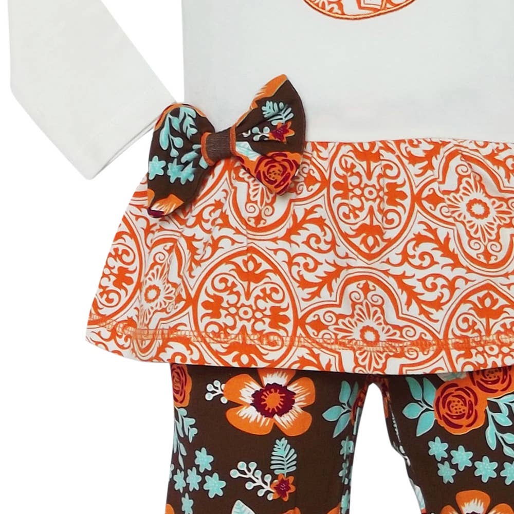 AnnLoren – wholesale Top & trouser set – Kids –  AnnLoren Girls Thanksgiving Clothing sz 9/10 Pumpkin Floral5