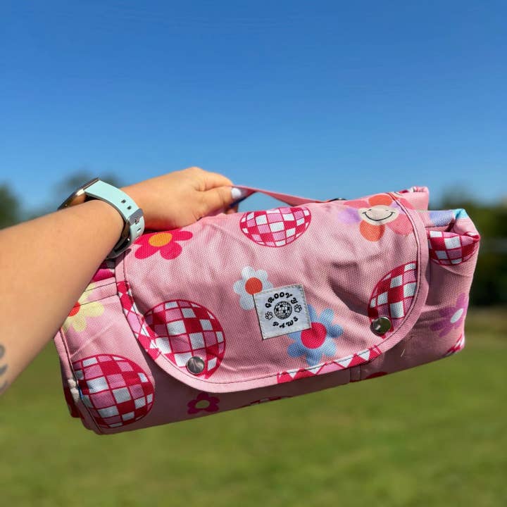 Settle Mat - Peace, Love & Disco for wholesale by Groovy Paws