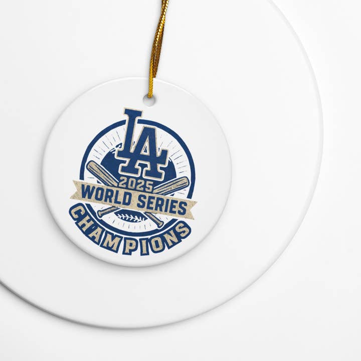 TMLECOM LTD – wholesale Ornament – Dodgers 2025 World Series Champions Ornament, Baseball Decor5