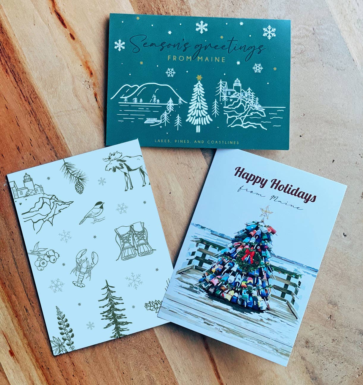 Reclaimed Maine Co. - Wholesale Season's Greetings Card - Maine Season's Greetings Card2