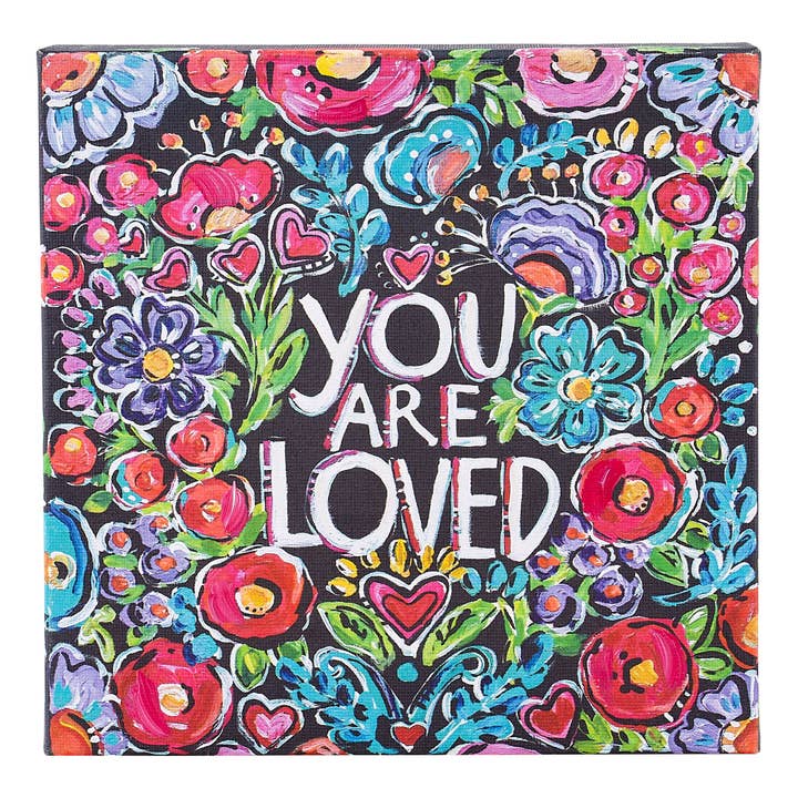 You Are Loved Flower Small Canvas - Valentine's for wholesale by Glory Haus