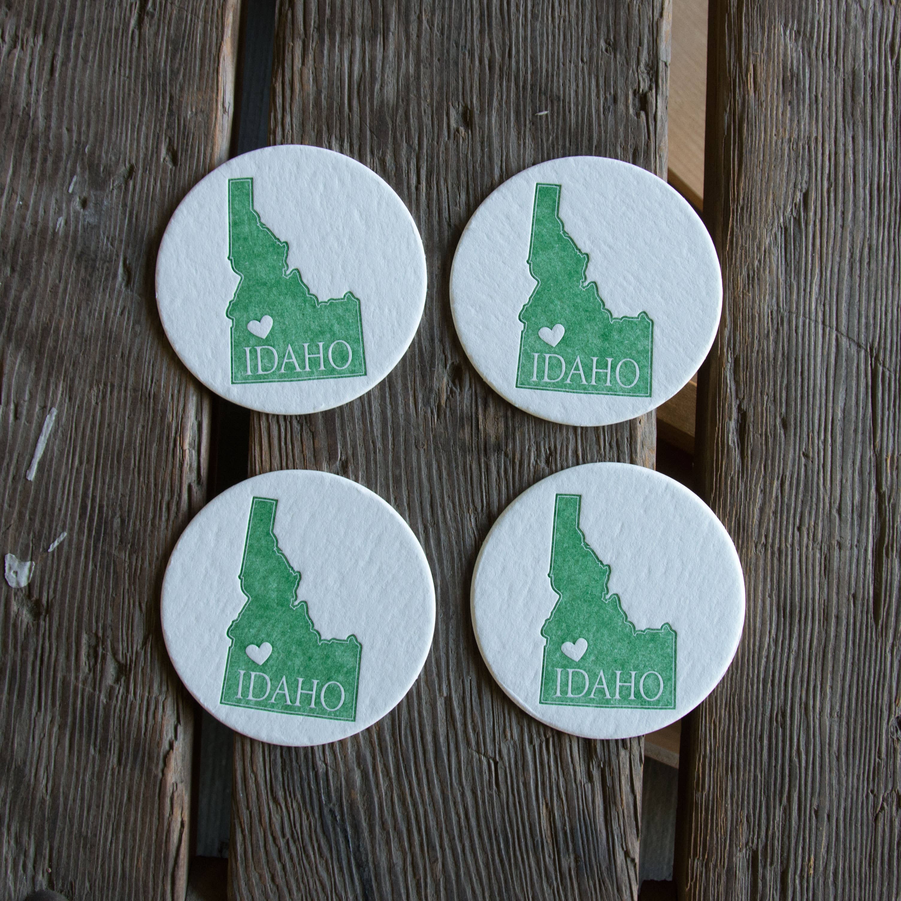 Ladybug Press - Wholesale Coasters - Idaho Heart Coasters6