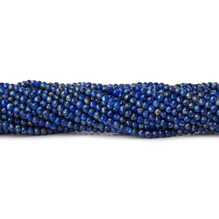 2 mm Lapis Lazuli microfacetrondellen 13 inch 155 kralen voor wholesale door The Bead Traders