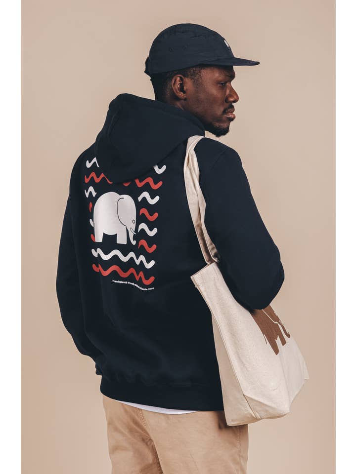 Trendsplant Clothing - Venta al por mayor Sudadera con capucha - Unisex - Sudadera con Capucha Orgánica Explanada Azul