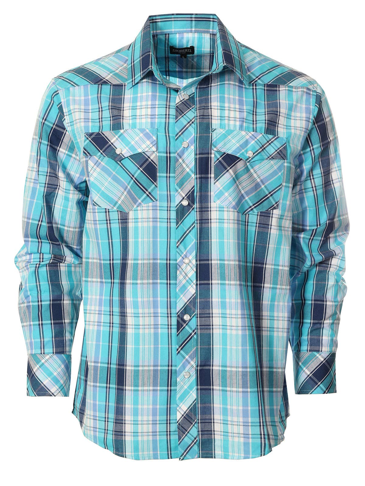 b-one inc – wholesale Buttoned-down shirt – Men's – Men's Pearl Snap Button Down Plaid Long Sleeve Western Shirt7