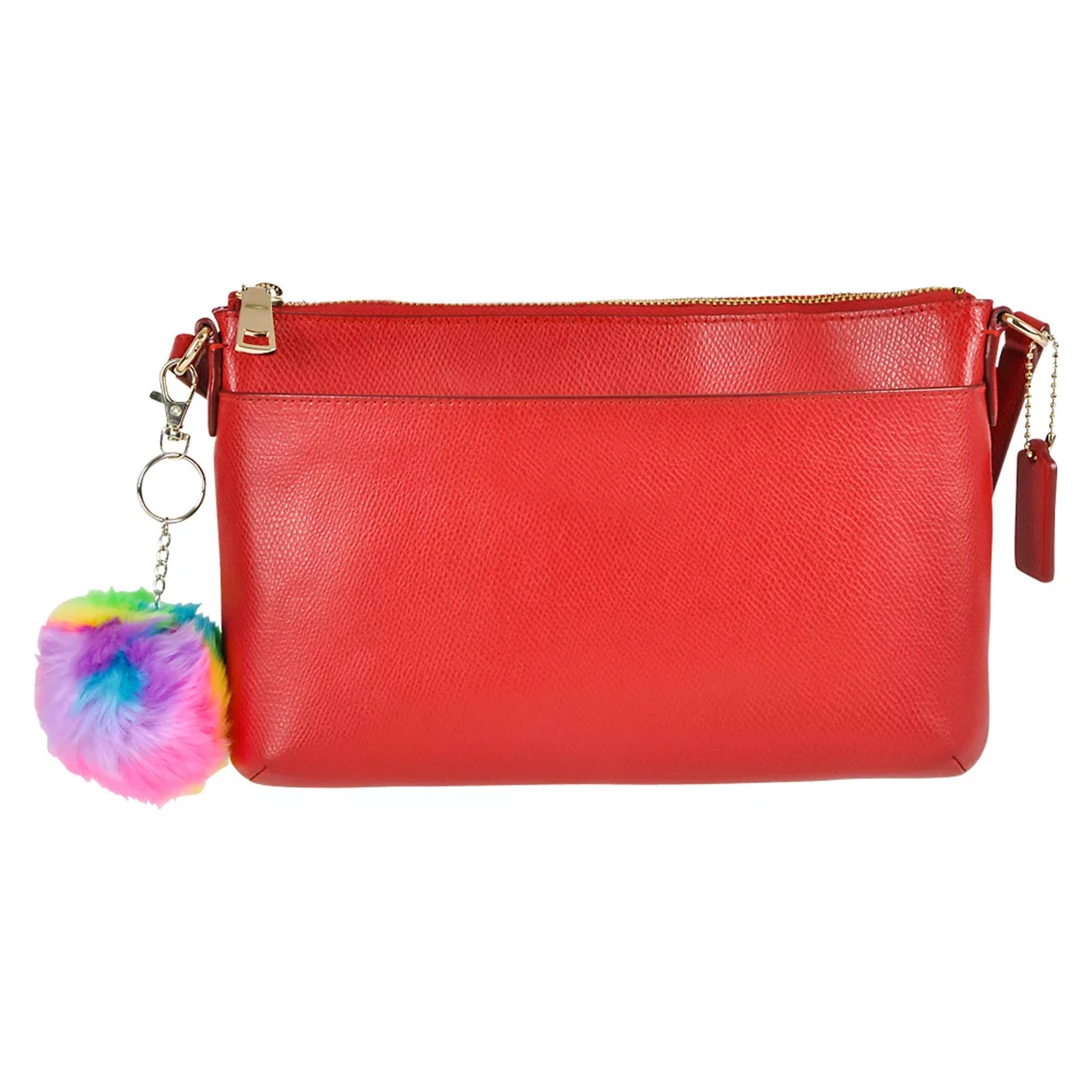 Pagdee Kids Juniors – wholesale Keychain – Child – Holiday Décor Rainbow Furry Pom Pom Clip On Keychains1