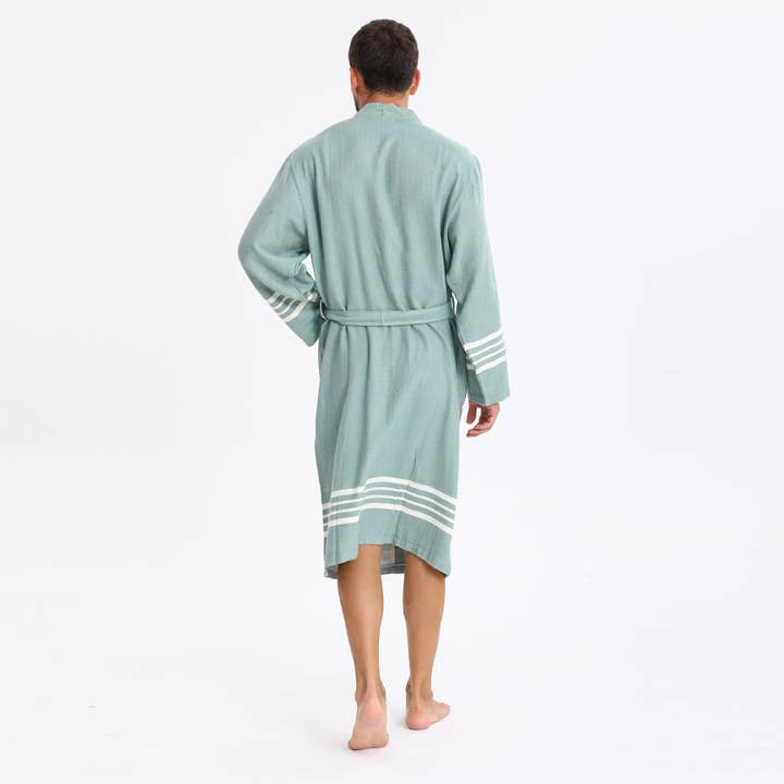 Peignoir Azra en coton pour homme C. Green pour la vente par PESHCE