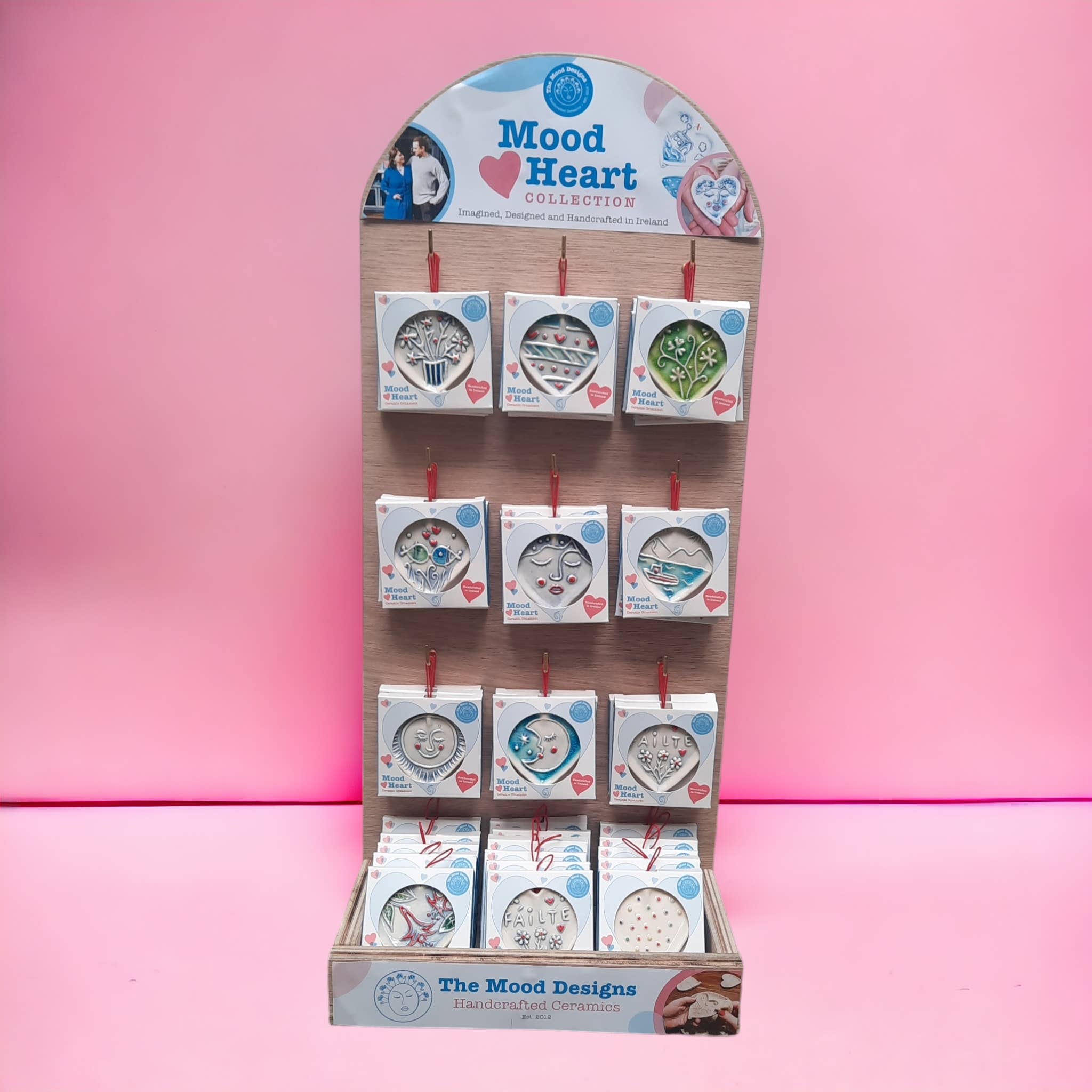 The Mood Designs Ceramics Limited - Vente Objets de décoration - Ornement céramique en forme de cœur « Nollaig Shona » fait main en Irlande10