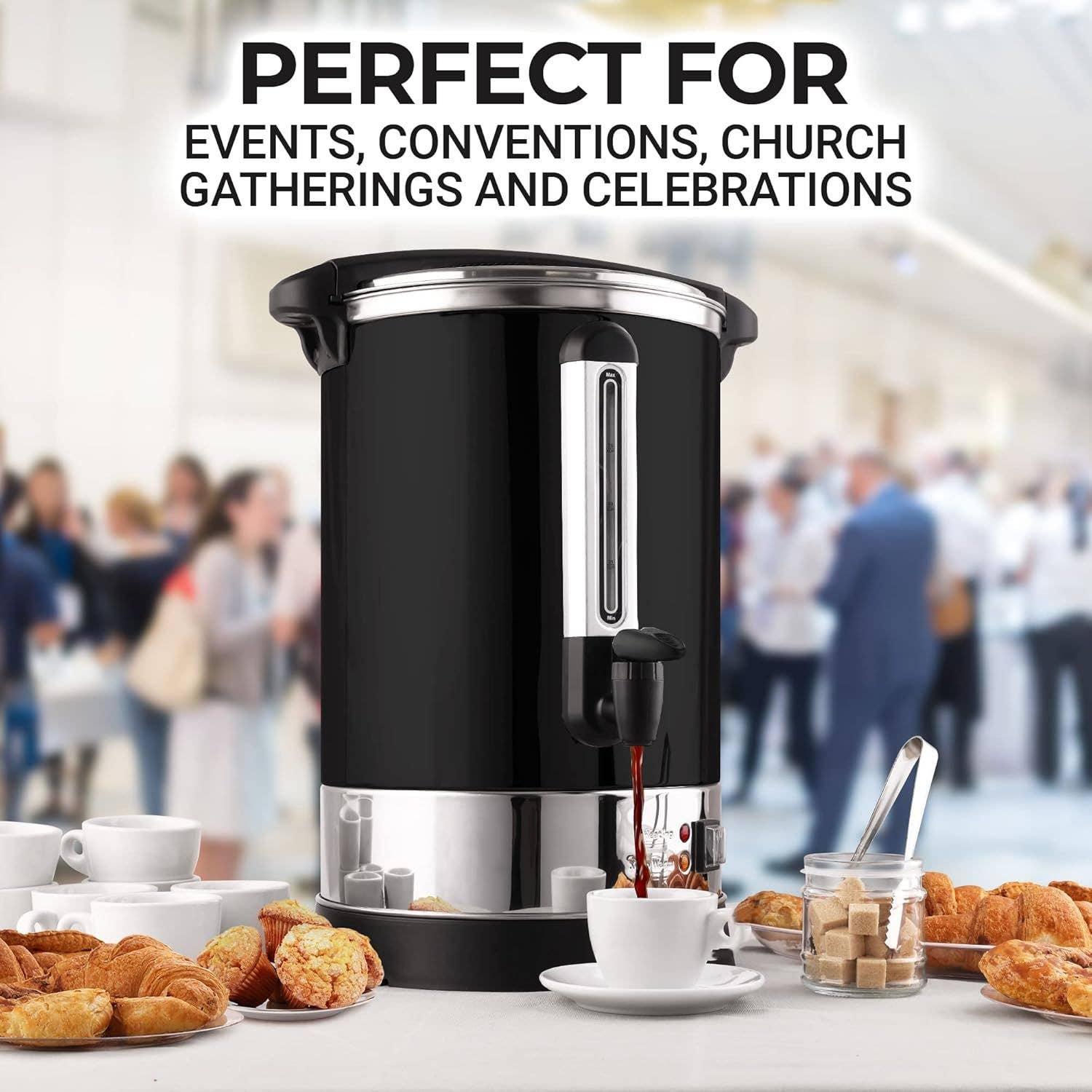 Zulay Kitchen - Wholesale Coffee Machine - 100-Cup Commercial Coffee Urn – Stainless Steel Percolator12