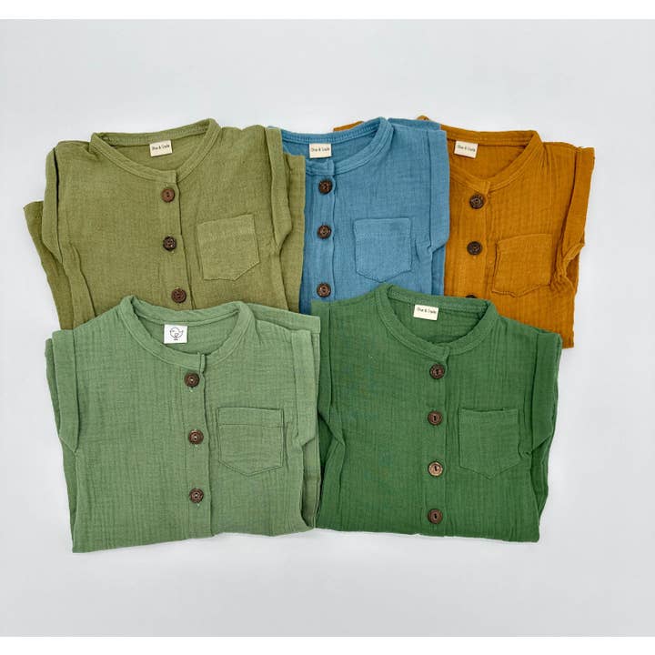 OLIVE & CRADLE - Vente Barboteuse – bébé - Mélange de coton et lin Sami Jumper4