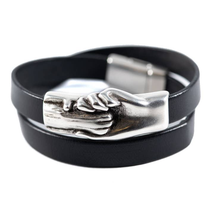 Cat's Paw Leather Wrap Bracelet Hand & Paw Project™ Jewelry for wholesale by Hand and Paw Project