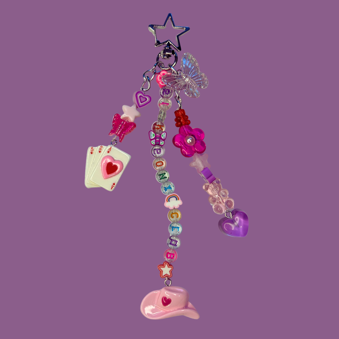 Faebelle Haven - Wholesale Keychain - Women's - Pink Cowgirl Charm Keychain – Pink Pony Club, Midwest Princess, Good Luck Babe | Diva Singer Playing Cards Star1