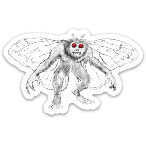 Mothman-klistermærke - Vejr- og UV-resistent for engroshandel hos Loving WV