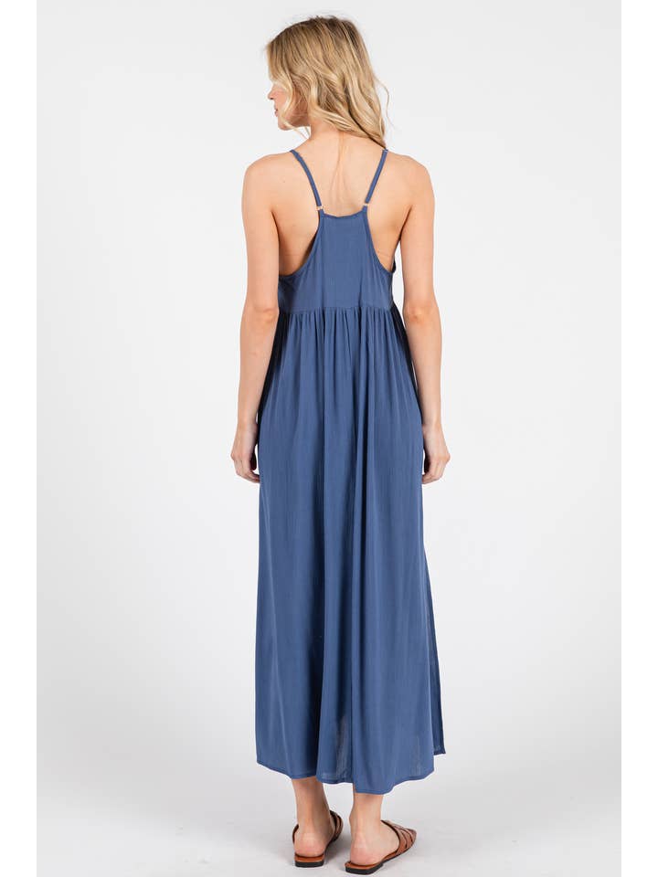 Final Touch - Venta al por mayor Vestido - Mujer - Vestido Cami de Corte Imperio con Escote en V Profundo - ND410464