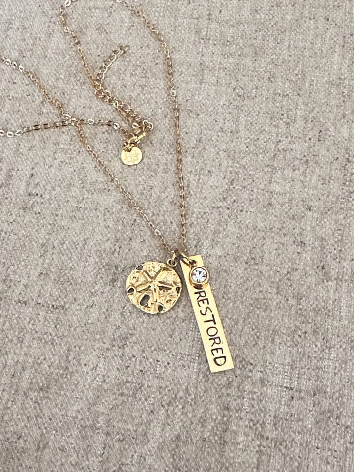 " Restored" - Hand-stamped Necklace for wholesale by Kazuly Creations