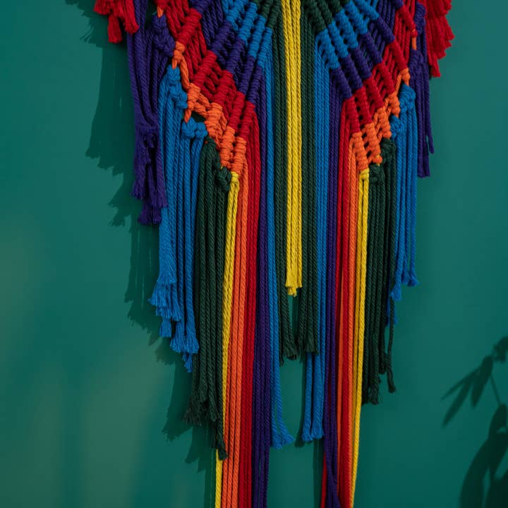 Sparkle Being – wholesale Tapestry/textile – Rainbow Angel Wings - Macrame Wall Hanging Tapestry