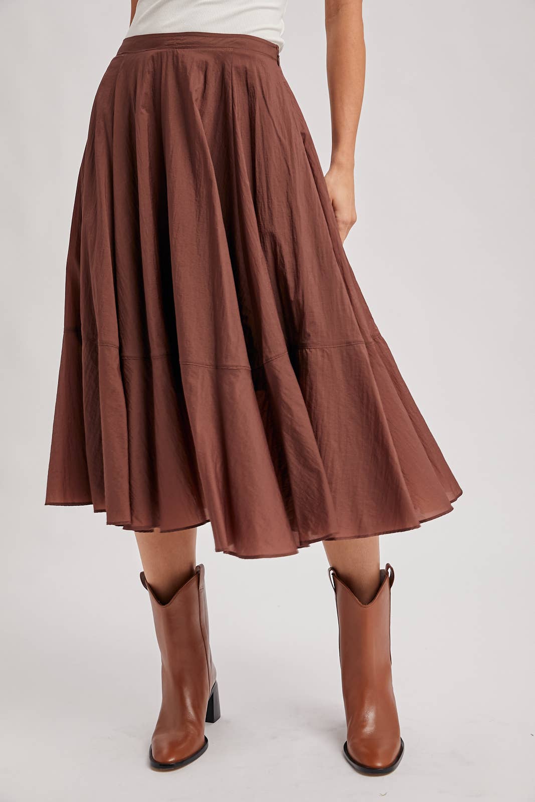 Bluivy - Venta al por mayor Falda - Mujer - FALDA MIDI CON VUELO Y FORRO10