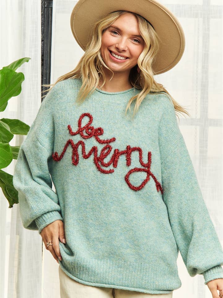 Madelyn - Wholesale Knit Sweater - Women's - LESW3439 - X-MAS DECOR ACCENT SWEATER TOP8