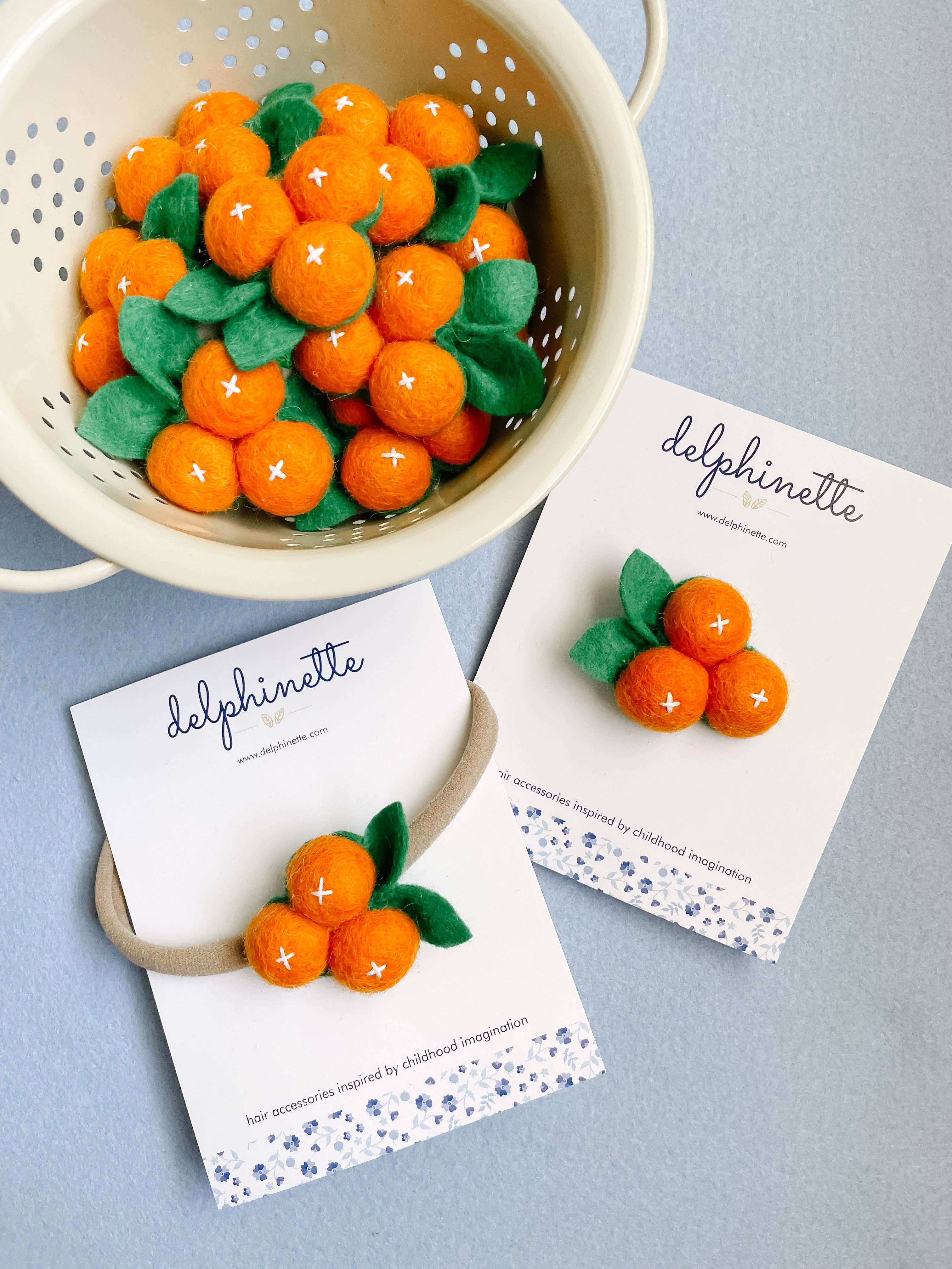 delphinette - Wholesale Hair Clip - Kids - Clementine Orange Hair Clip5