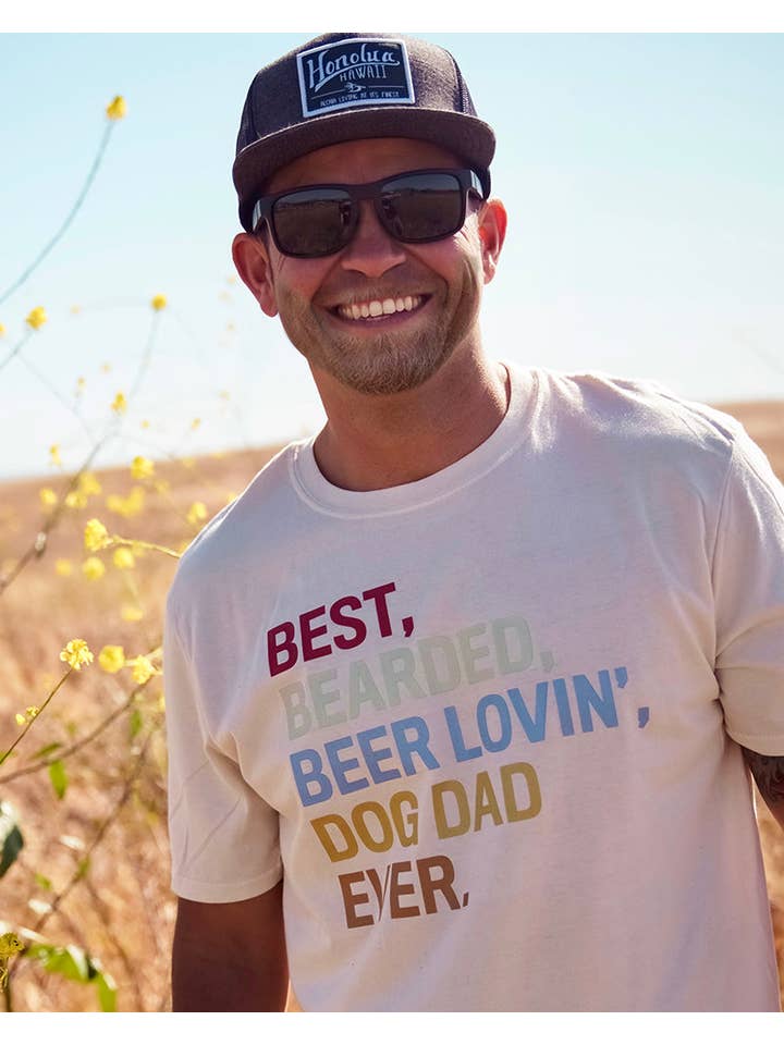 PAWZ - Wholesale Screen Printed T-Shirt - Men's - Bearded Dog Dad Tee2